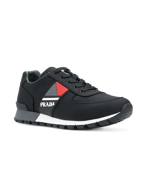 prada logo panel tech sneakers|Prada.